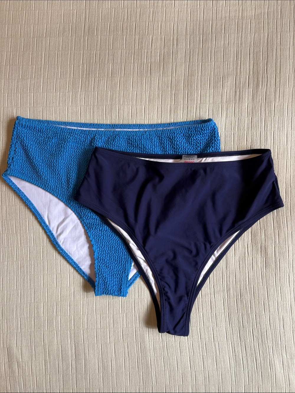 Two Blue Bikini Bottoms - size large